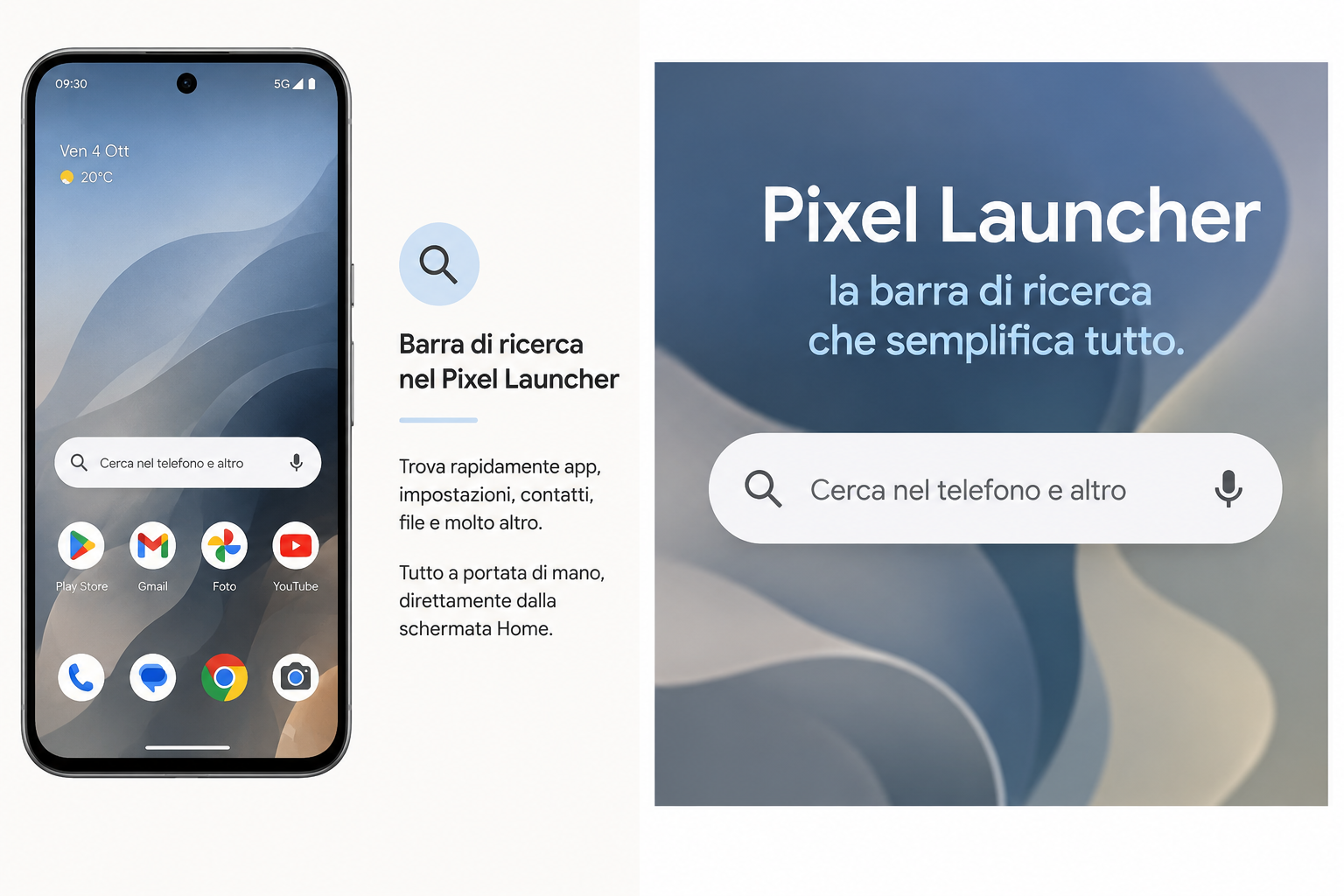 barra di ricerca Pixel Launcher: Pixel: addio barra di ricerca co