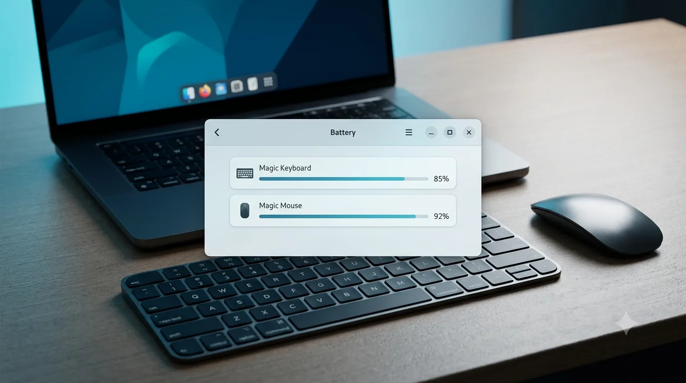 monitoraggio batteria Apple Magic Keyboard