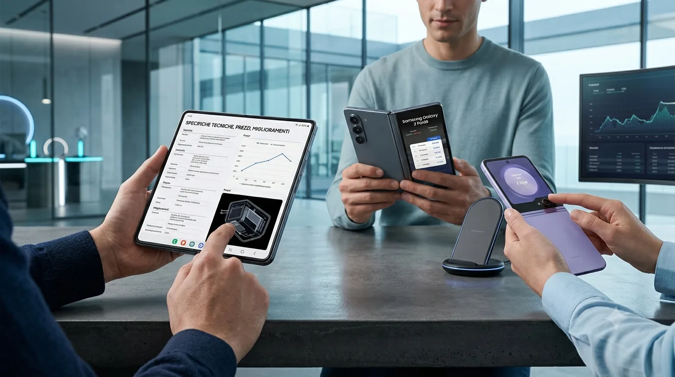 Samsung Galaxy Z Fold8 Ultra, Fold8 e Flip8: i nuovi pieghevoli svelano specifiche e prezzi