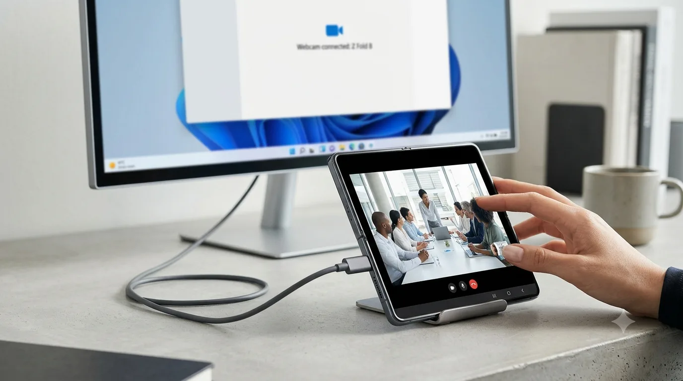 Samsung Galaxy Z Fold 8 e Z Flip 8: la webcam del tuo smartphone diventa un'ottima alternativa al PC