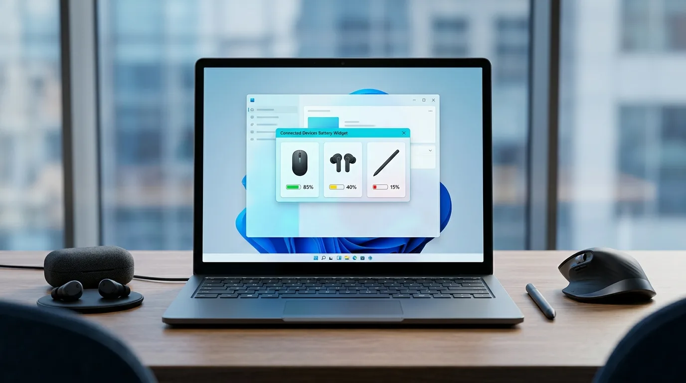 Windows 11: Arriva il widget per monitorare la batteria dei dispositivi connessi