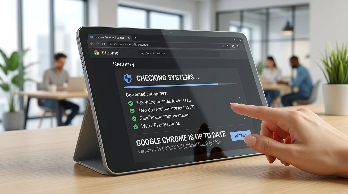 aggiornamento Chrome sicurezza corpo