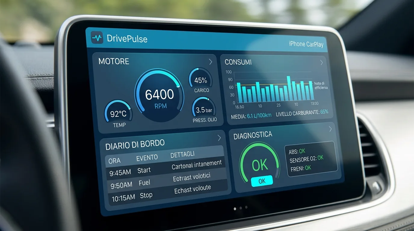 DrivePulse iPhone CarPlay corpo