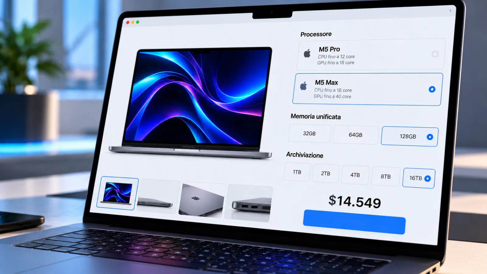 MacBook Pro touchscreen corpo