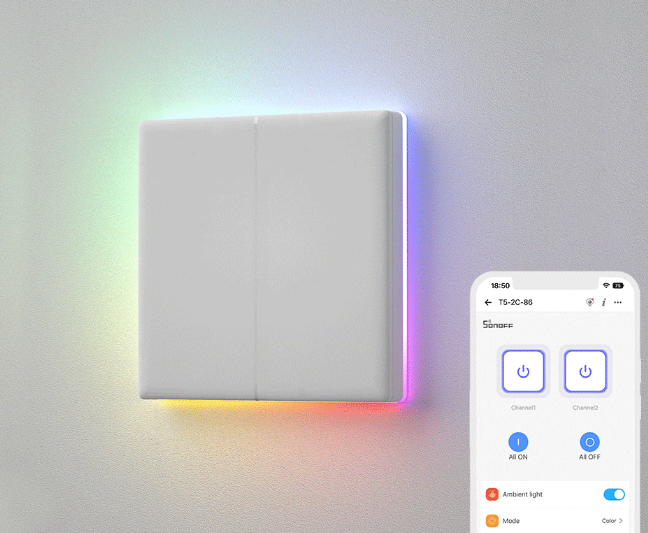 Sonoff TX Ultimate e le pareti prendono colore
