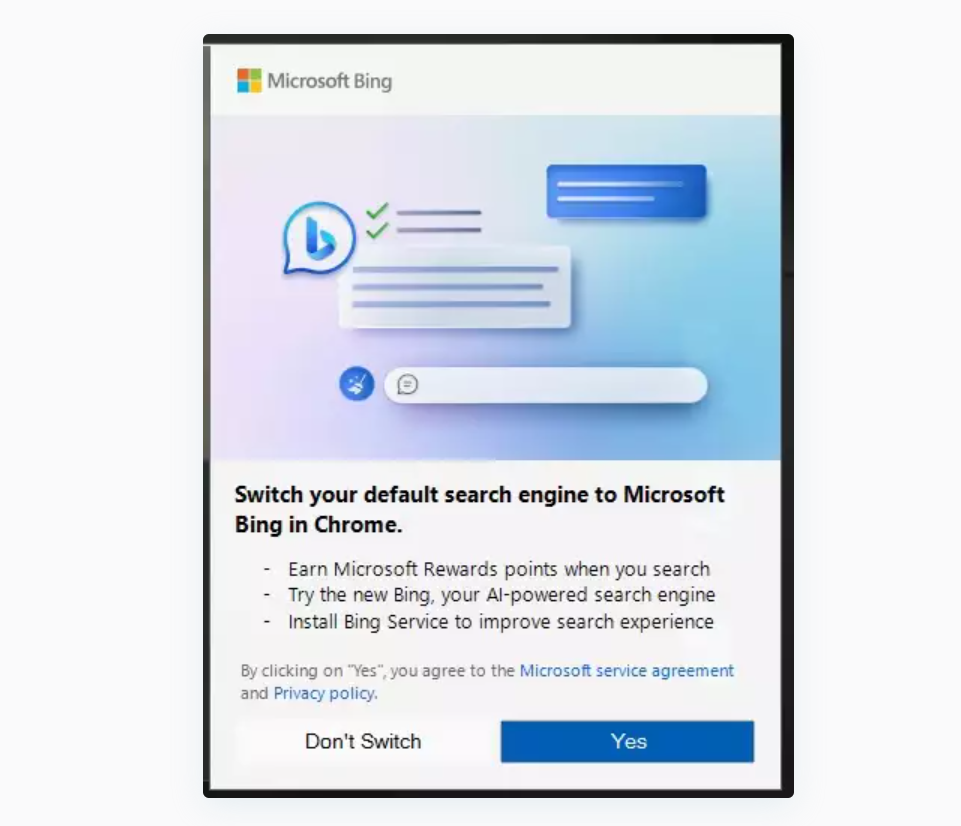 La Sfida Microsoft vs Google: Windows 11 e il Pop-Up che Invita gli Utenti ad Abbandonare Google