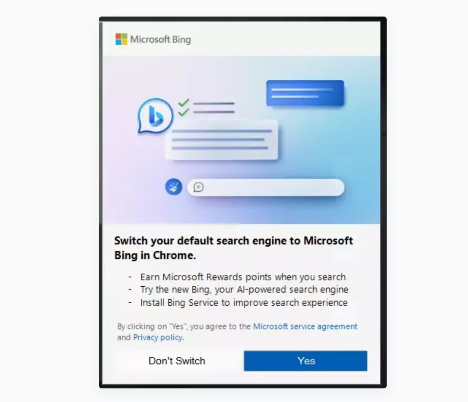 La Sfida Microsoft vs Google: Windows 11 e il Pop-Up che Invita gli Utenti ad Abbandonare Google