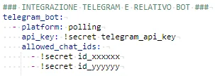Notifiche su Telegram da hassio - Home Assistant