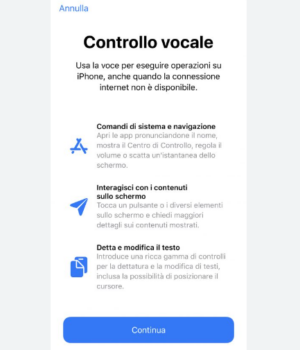 Scrolling con la voce