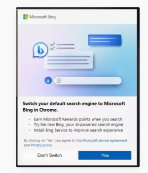 Windows 11 Bing pop-up
