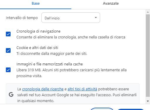 recuperare la cronologia di Google Chrome