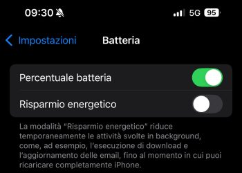 modalità risparmio energetico